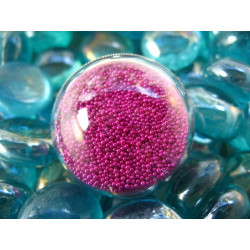 RING dome, mobile fuchsias microbeads, in a plexi half-sphere