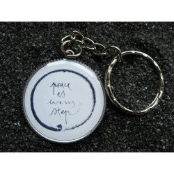 Zen Key Ring, Peace is every step, resin set