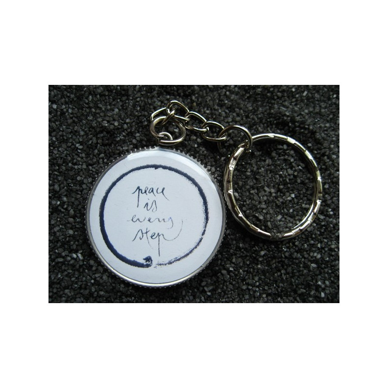 Zen Key Ring, Peace is every step, resin set