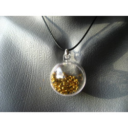 Bubble pendant, mobile golden pearls