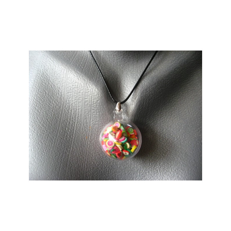 Bubble pendant, mobile multicolored fruits