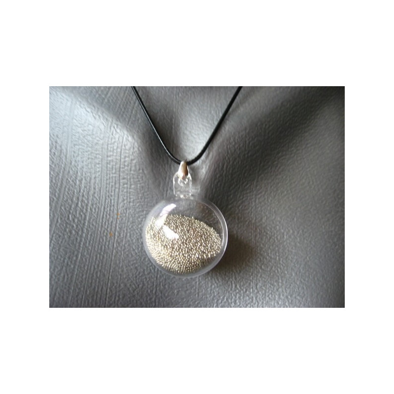 Bubble pendant, mobile silver microbeads