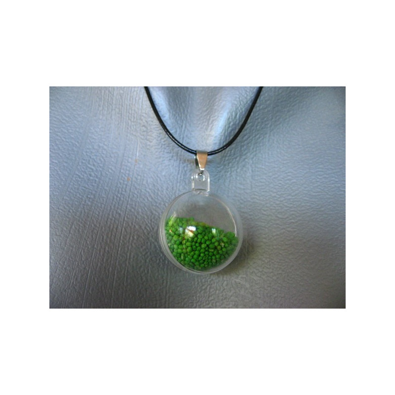 Bubble pendant, mobile green pearls