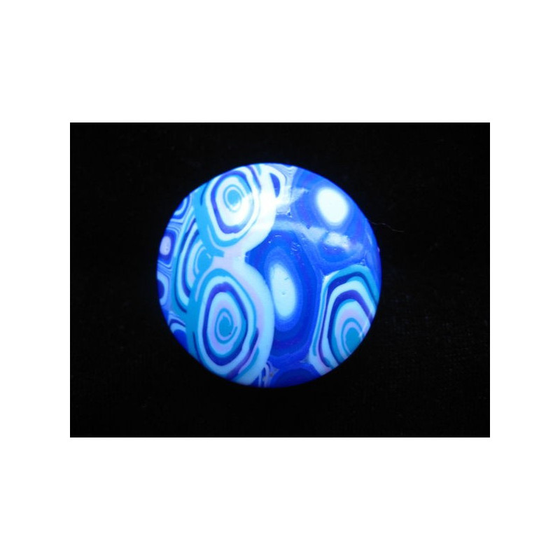 Pop ring, blue camaieu, in Fimo