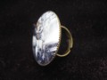 Vintage ring, New York City Street, set with resin