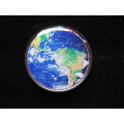 RING graphic, Central America from the sky, set with resin