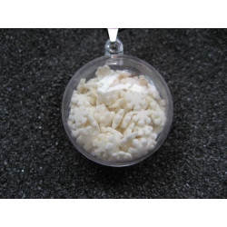 Grand pendentif bulle, flocons de neige mobiles, dans une sphère en plexi