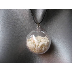 Grand pendentif bulle, flocons de neige mobiles, dans une sphère en plexi