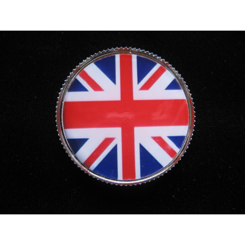 BAGUE vintage, Union Jack, sertie en résine