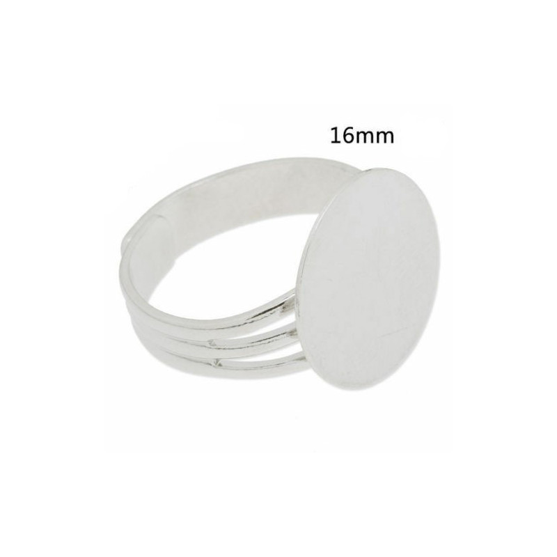 Support de bague de plateau de 16mm couleur argentée