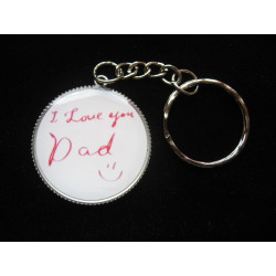 Porte-Clefs fantaisie, I love you Dad, serti en résine