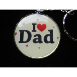 Keychain fancy, Love you Dad, set in resin