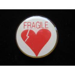 Romantic RING, Fragile Heart, set in resin