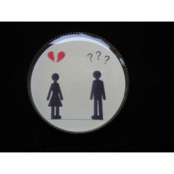 RING BD Style, Love break, set in resin