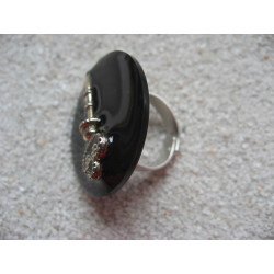 Big ring, The key of happiness, on black resin