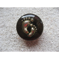 Fancy RING, small petons, on black resin