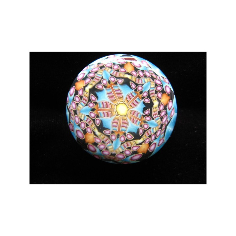RING graphic, psychedelic patterns, in Fimo
