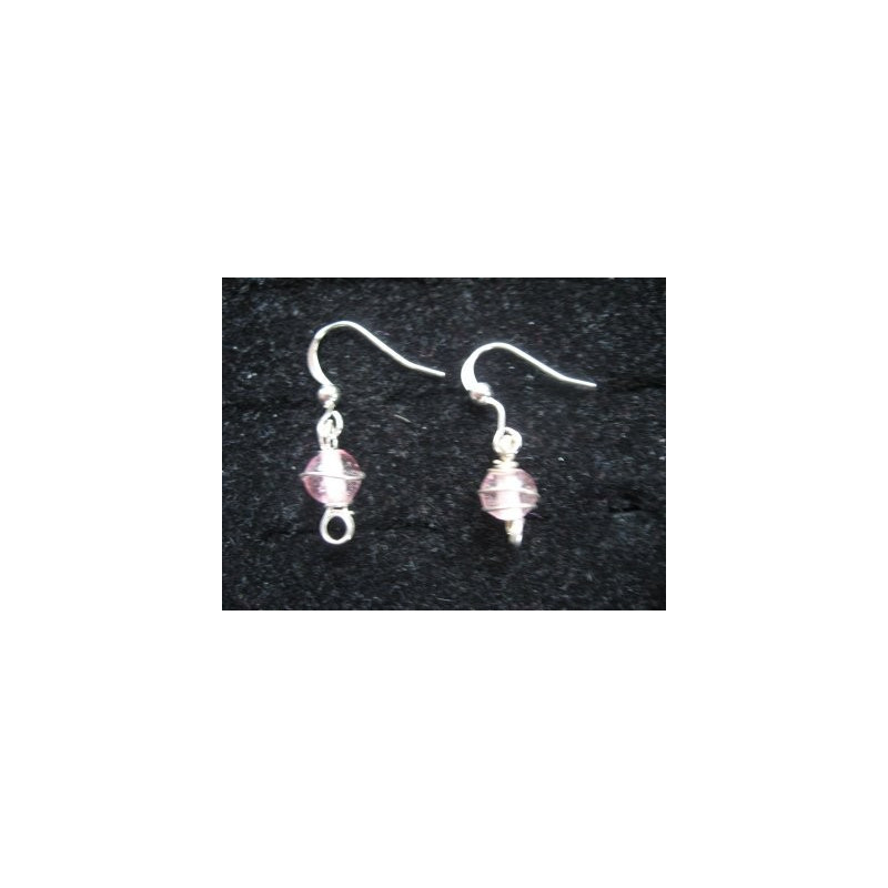 Boucles d'oreille roses