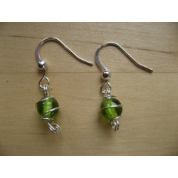 Boucles d'oreille vertes